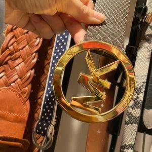 Michael Kors Lizard Skin Textured Pattern Belt